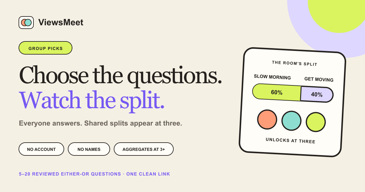 ViewsMeet Group Picks social card